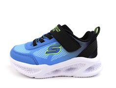 Skechers black/blue meteor lights sneaker med blink